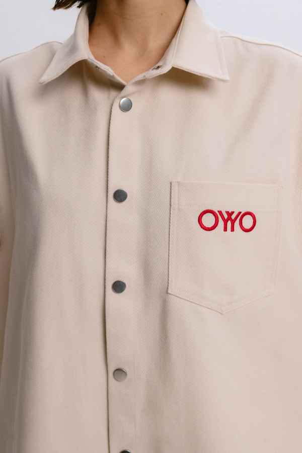 Рубашка OYYO «Тишина силы» База капучино M-L
