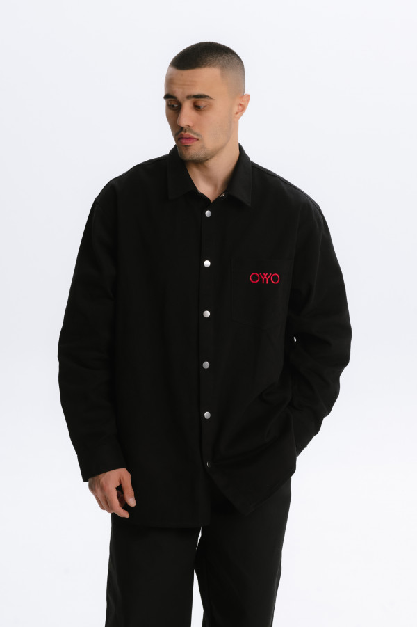 Рубашка OYYO «Тишина силы» черная M-L