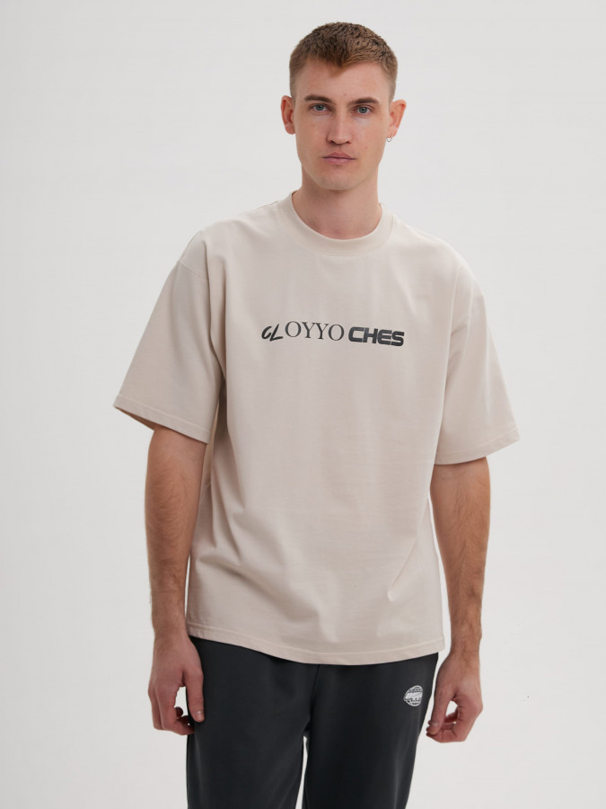 Футболка OYYO CLOTHES бежевая L