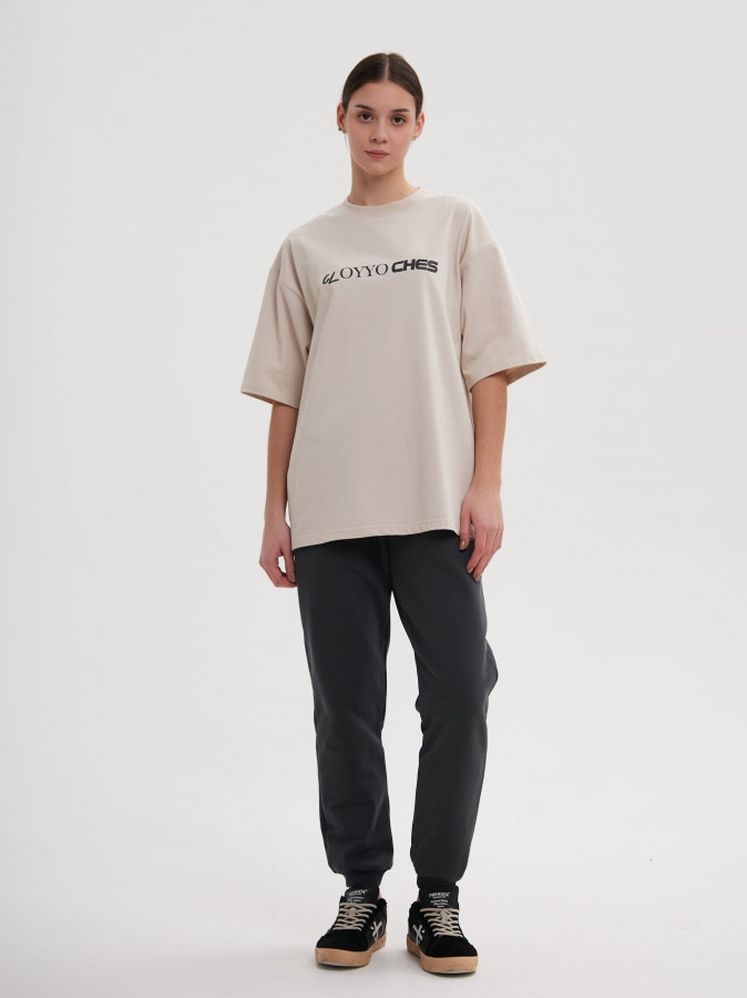 Футболка OYYO CLOTHES бежевая L