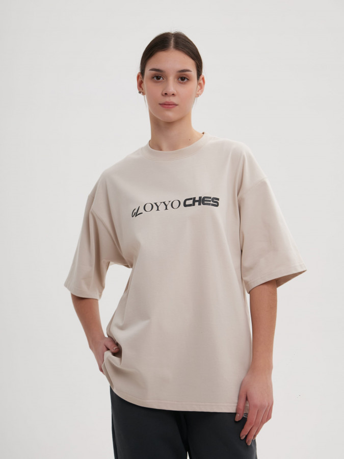 Футболка OYYO CLOTHES бежевая L