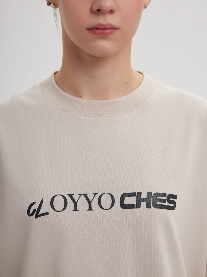 Футболка OYYO CLOTHES бежевая L