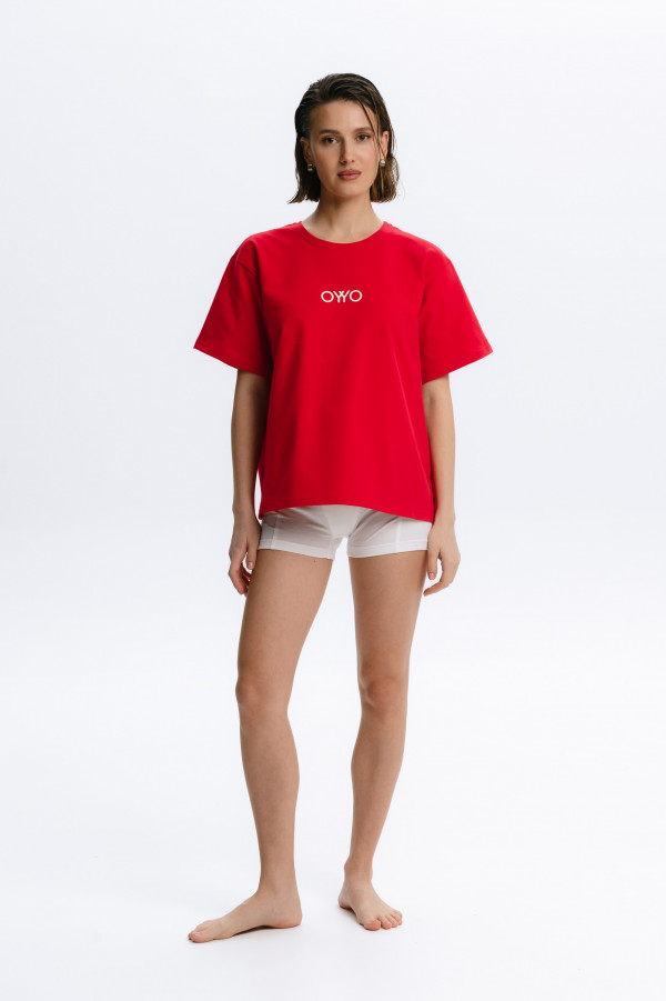 Футболка WITH LOVE  красная XL