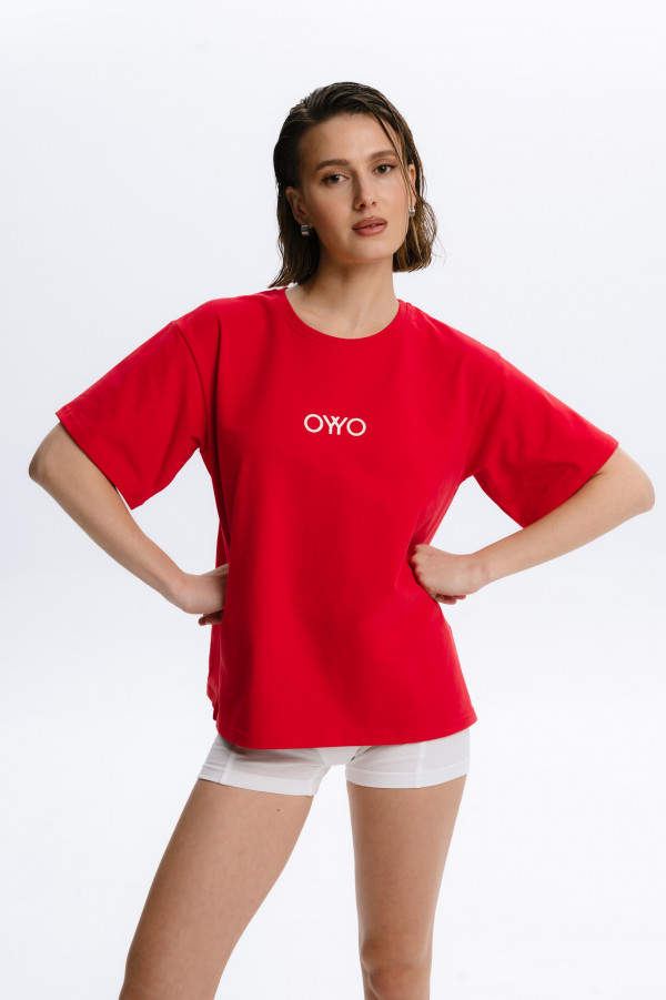 Футболка WITH LOVE  красная XL