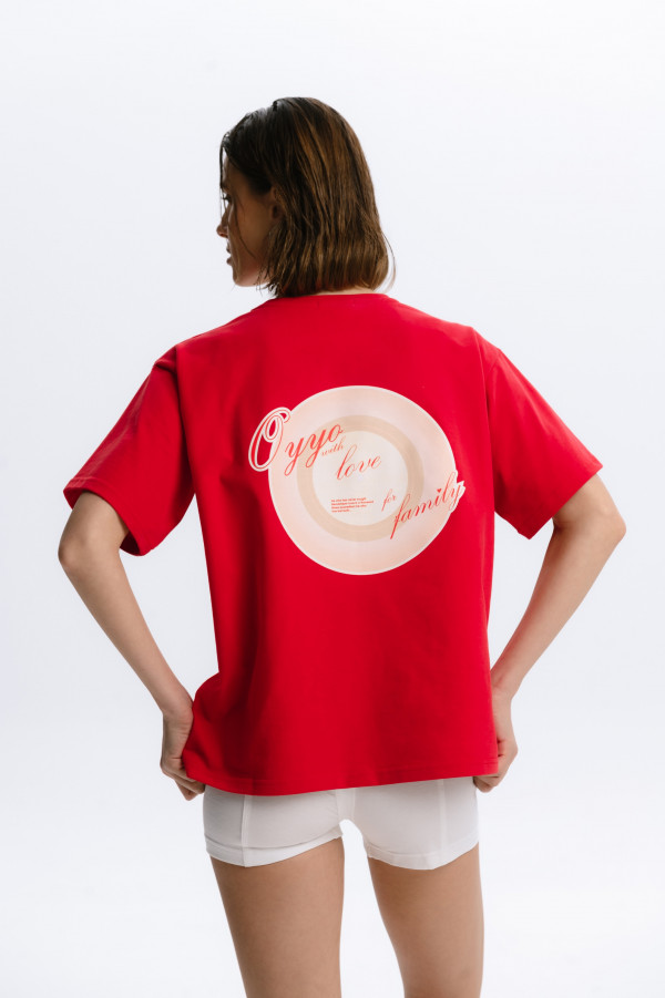 Футболка WITH LOVE  красная XL