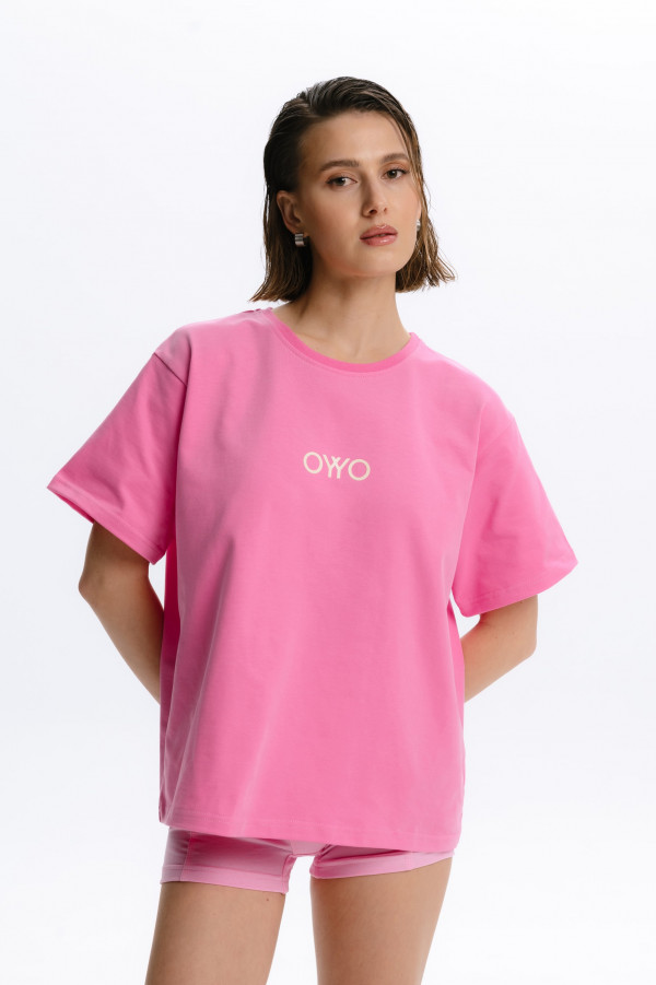 Футболка WITH LOVE  розовая XS-S