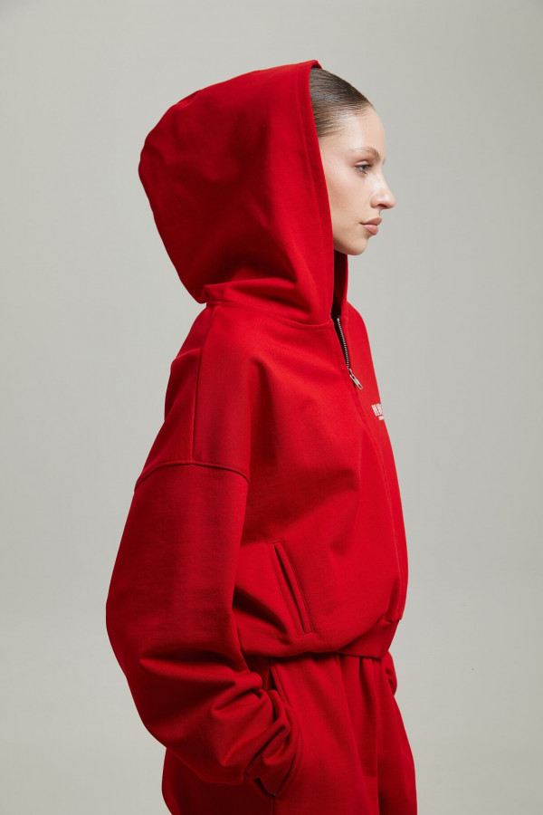 Зип худи кроп OYYO G EDITION красный (XS)