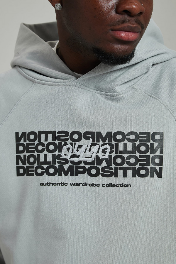 Худи OYYO DECOMPOSITION серый (S)