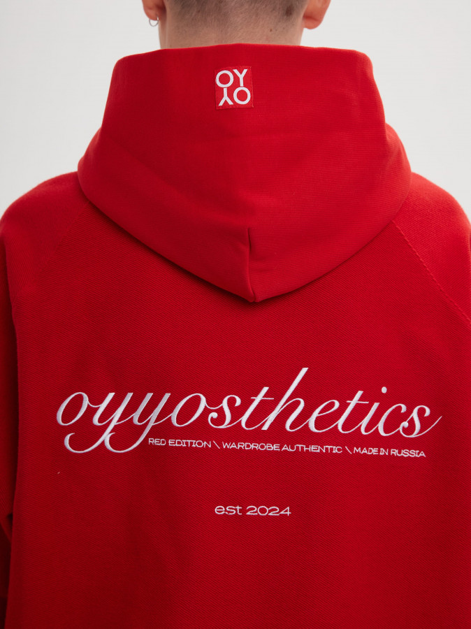 Худи красный OYYOSTHETICS REVERSE (L)
