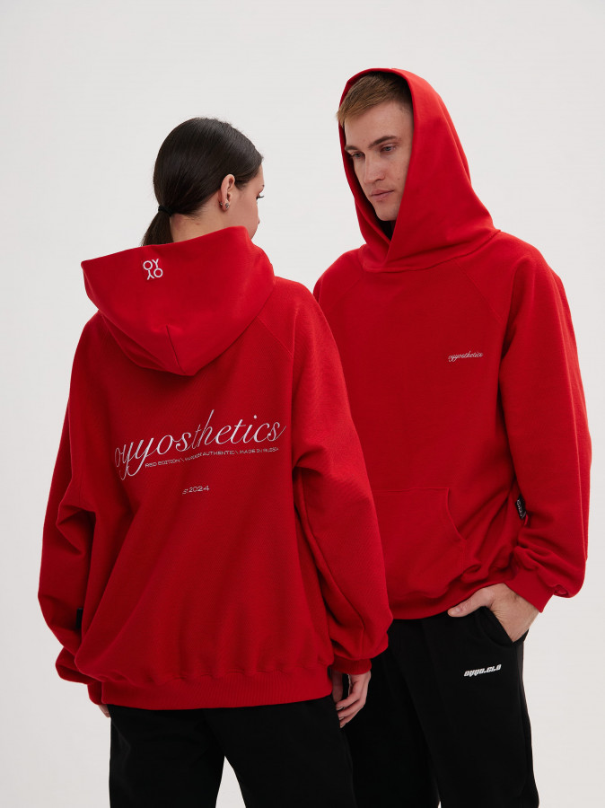 Худи красный OYYOSTHETICS REVERSE (L)