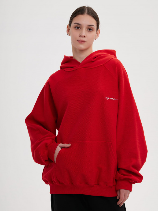 Худи красный OYYOSTHETICS REVERSE (L)