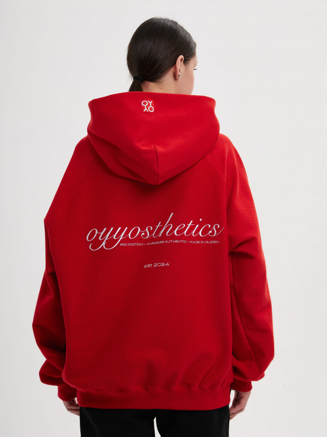 Худи красный OYYOSTHETICS REVERSE (L)